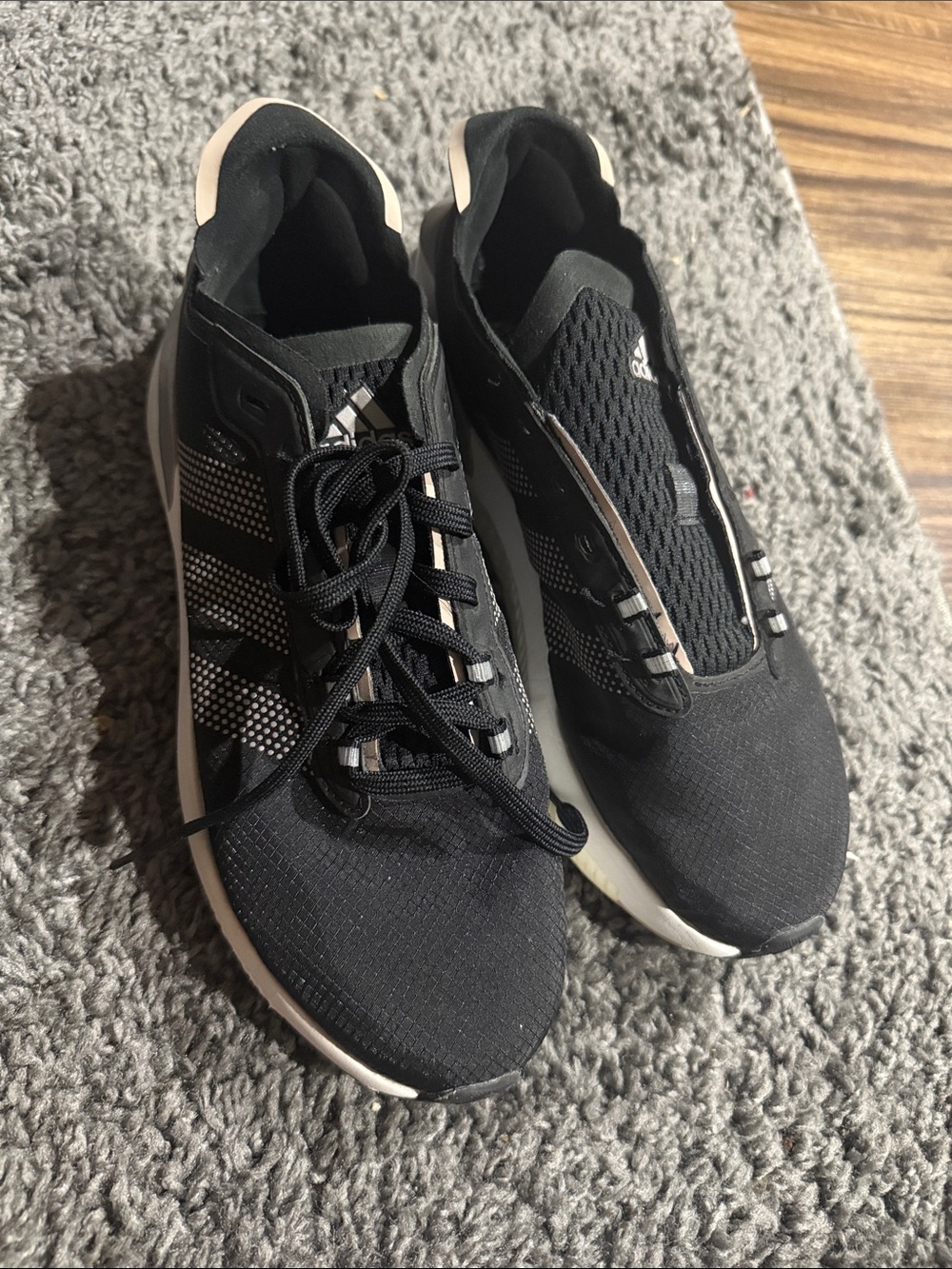 adidas Men’s Black and White Athletic Sneakers